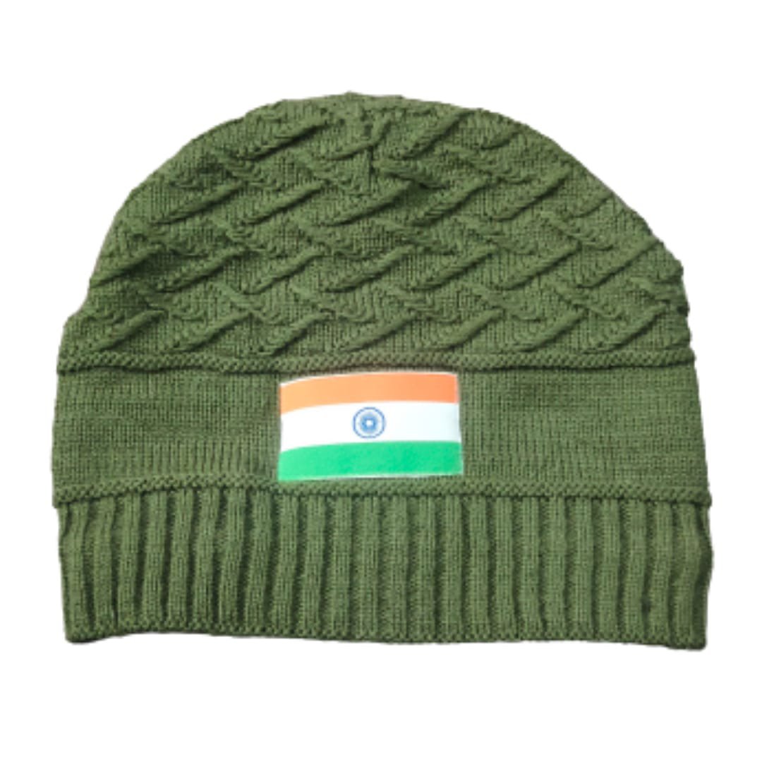Indian Flag Winter Cap With Fur - Militaryshop